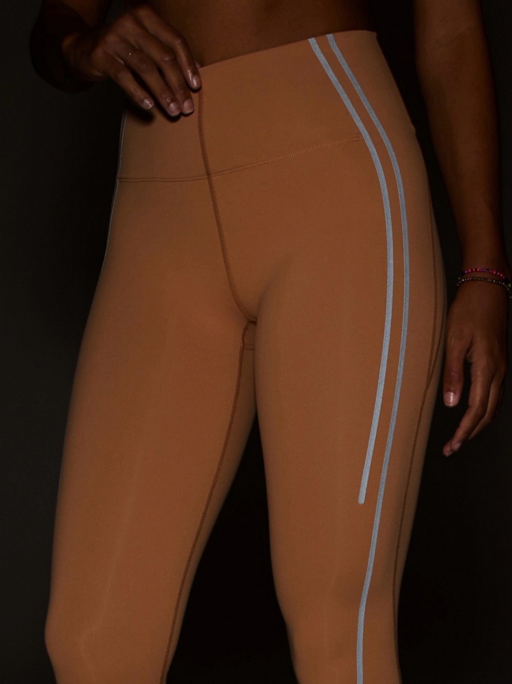 Fabletics Leggings with Grey Stripes - Picture 2 of 4